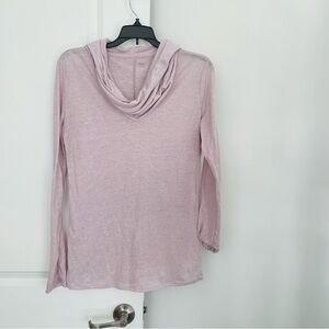 Gap High Cowl Neck Long Sleeve Tee Nude Pink
